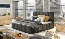 ELTAP POSTEL EDVIGE + DREVENY KARKAS + STANDARDNY ZDVIHAC + KONTAJNER 180X200, BLACK, 22594