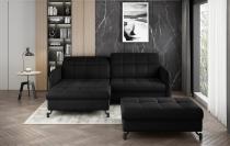 ELTAP ROHOVY LORELLE + POUF, MAT VELVET 99, BLACK, LEFT, 27586