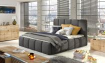 ELTAP POSTEL EDVIGE + DREVENY KARKAS + STANDARDNY ZDVIHAC + KONTAJNER 160X200, DARK GRAY, 22689