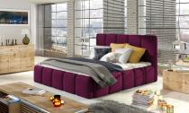 ELTAP POSTEL EDVIGE + DREVENY KARKAS + PLYNOVY ZDVIHAC + KONTAJNER 180X200, MAT VELVET 68, DARK PURP