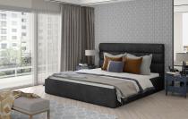 ELTAP CARAMEL 140X200 DREVENY KARKAS, DORA 96, DARK GRAY, 23506