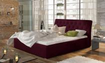 ELTAP MILANO 180X200 + KOVOVY STOJAN/PODSTAVEC/KONTAJNER, MAT VELVET 68, DARK PURPLE, 28284