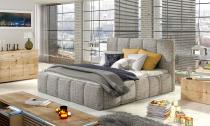 ELTAP POSTEL EDVIGE + DREVENY KARKAS + STANDARDNY ZDVIHAC + KONTAJNER 180X200, GRAY, 22582