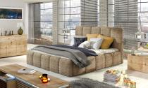 ELTAP POSTEL EDVIGE + DREVENY KARKAS + STANDARDNY ZDVIHAC + KONTAJNER 180X200, BEIGE, 22606