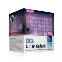 COLORWAY LED GIRLANDA/ VNUTORNE/300LED/DLZKA 3 X 3M/VIAC FAREBNA/ AC 220V (CW-GW-300L33VMC)