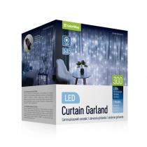 COLORWAY LED GIRLANDA/ VNUTORNE/300LED/DLZKA 3 X 3M/STUDENA BIELA/ AC 220V (CW-GW-300L33VCW)