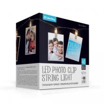 COLORWAY LED FOTOKOLICKY/40LED/DLZKA 4,2 M/TEPLA BIELA/ NAPAJANIE USB (CW-LCP-40L42BU)