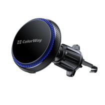 COLORWAY WIRELESS CAR CHARGER MAGSAFE 360 AIR VENT 15W BLACK (CW-CHMW041Q-BK)