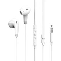 COLORWAY EARPHONES 3.5 MM WIRED SOUND WAVE WHITE (CW-WD04WT)