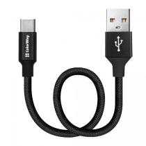 COLORWAY CABLE USB - TYPE-C 2.4A 25CM BLACK (CW-CBUC048-BK)