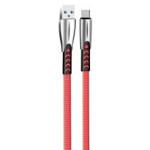 COLORWAY CABLE USB - TYPE-C (ZINC ALLOY) 2.4A 1M RED (CW-CBUC012-RD)