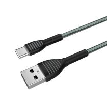 COLORWAY CABLE USB - TYPE-C (BRAIDED CLOTH) 3A 1M GRAY (CW-CBUC041-GR)