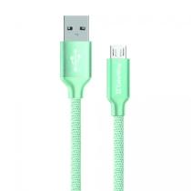 COLORWAY CABLE USB - MICROUSB 2.1A 1M MINT (CW-CBUM002-MT)