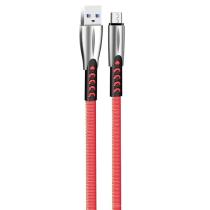 COLORWAY CABLE USB - MICROUSB (ZINC ALLOY) 2.4A 1M RED (CW-CBUM011-RD)