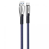 COLORWAY CABLE USB - MICROUSB (ZINC ALLOY) 2.4A 1M BLUE (CW-CBUM011-BL)