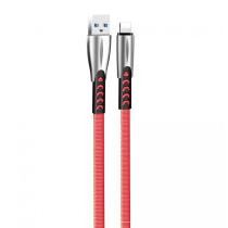 COLORWAY CABLE USB - APPLE LIGHTNING (ZINC ALLOY) 2.4A 1M RED (CW-CBUL010-RD)