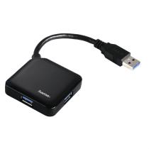 HAMA 12190 USB 3.0 HUB 1:4, CIERNY