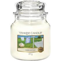 YANKEE CANDLE 1010729E SVIECKA CLEAN COTTON/STREDNA