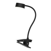 SOLIGHT WO3001-B LED STOLNA NABIJACIA LAMPICKA, 2W, 210LM, 3CCT, CIERNA, CLIP