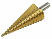 Vrták stupňovitý TiN, Ø4-32mm, stupňovanie 2mm, 15 otvorov
