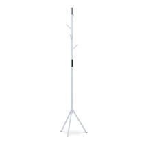 AUTRONIC 80001-01 WT Věšák stojanový, výška 179 cm, kovová konstrukce, bílý matný lak, nosnost 6 kg
