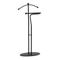 AUTRONIC 83213 BK Němý sluha, výška 110 cm, masiv kaučukovník, černé moření, kov černý