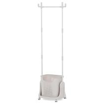 AUTRONIC GD-186 BGE Věšák s košem na prádlo, bílý plast.