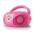 AUNA ROADIE, BOOMBOX, RUZOVY, CD, USB, MP3, FM/AM RADIO, BLUETOOTH 2.1, LED FAREBNE EFEKTY, 10029815