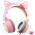 ONIKUMA X15 PRO DOUBLE-HEAD BEAM RGB WIRED GAMING HEADSET WITH CAT EARS PINK