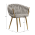 KONDELA Jedálenské kreslo, sivohnedá Taupe Velvet látka/gold chróm zlatý, DEILA