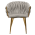 KONDELA Jedálenské kreslo, sivohnedá Taupe Velvet látka/gold chróm zlatý, DEILA