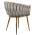 KONDELA Jedálenské kreslo, sivohnedá Taupe Velvet látka/gold chróm zlatý, DEILA