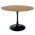 KONDELA Jedálenský stôl, okrúhly, dub/čierna, priemer 110 cm, REVENTON NEW