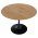 KONDELA Jedálenský stôl, okrúhly, dub/čierna, priemer 110 cm, REVENTON NEW