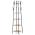 AUTRONIC GD-170 OAK Věšák se 4 policemi, dekor divoký dub, MDF, černý lak