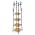 AUTRONIC GD-170 OAK Věšák se 4 policemi, dekor divoký dub, MDF, černý lak