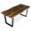 AUTRONIC HT-F4218 OLW Stůl jídelní, 180x90x75 cm, MDF deska, dekor staré dřevo, kovová nohy ve tvaru