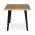 AUTRONIC HT-F4416 OAK Stůl jídelní, 160x90x75 cm, MDF deska, dekor divoký dub, kov, černý lak