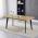 AUTRONIC HT-F4416 OAK Stůl jídelní, 160x90x75 cm, MDF deska, dekor divoký dub, kov, černý lak