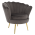 KONDELA Kreslo v štýle Art-deco, sivohnedá Velvet látka/gold chróm zlatý, NOBLEO