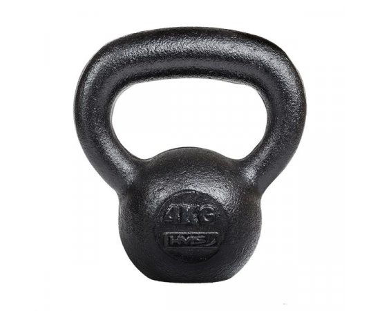 Litinový kettlebell HMS KZG04 4 kg, černý