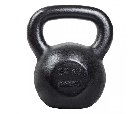 Litinový kettlebell HMS KZG32 32 kg, černý