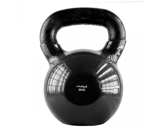 Kettlebell pokrytý vinylem HMS KNV32 32 kg, černý