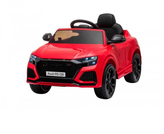 Elektrické autíčko Audi RSQ8, 12V, 2,4 GHz diaľkové ovládanie, USB / AUX Vstup, LED svetlá, 12V batéria, mäkké EVA kolesá, 2 X 35W MOTOR, červená, ORIGINÁL licencia