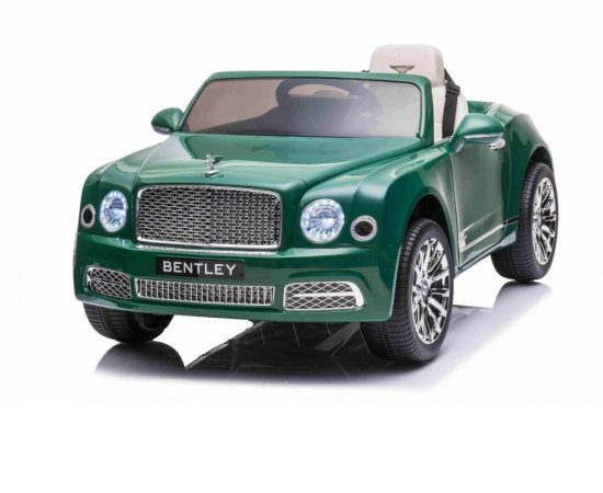 Elektrické autíčko Bentley Mulsanne 12V, zelené, Koženkové sedadlo, 2,4 GHz diaľkové ovládanie, Eva kolesá, USB/Aux Vstup, Odpruženie, 12V/7Ah batéria, LED Svetlá, Mäkké EVA kolesá, 2 X 35W motor, ORIGINÁL licencia
