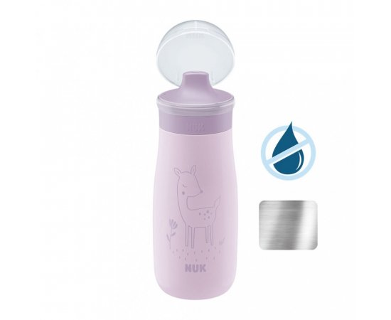 Detská fľaša NUK Mini-Me Sip nerez 300 ml (9+ m.) purple