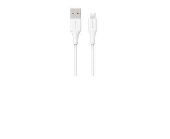 eSTUFF INFINITE Super Soft USB-A to Lightning Cable to Cable MFI 1m, 100% recyklovaný, bílá