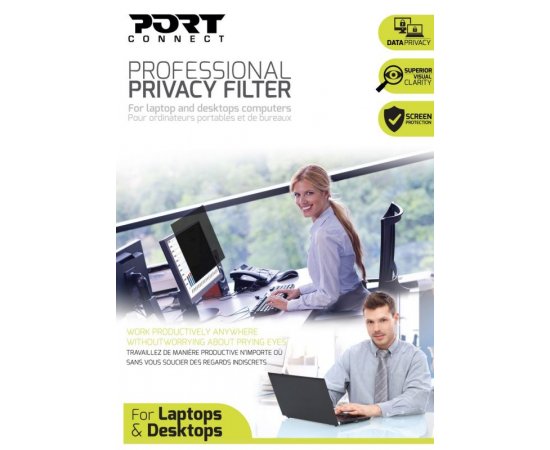 PORT CONNECT PRIVACY FILTER 2D - 21,5&amp;apos;&amp;apos;, 16/9, černý
