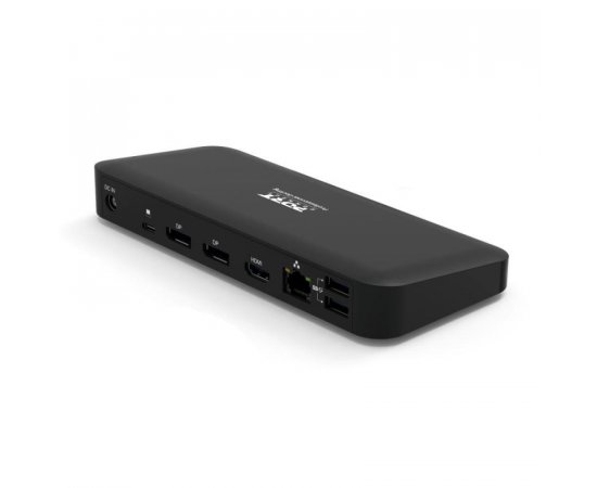 PORT CONNECT Dokovací stanice  pro kanceláře, USB-C, 2x4K, černá