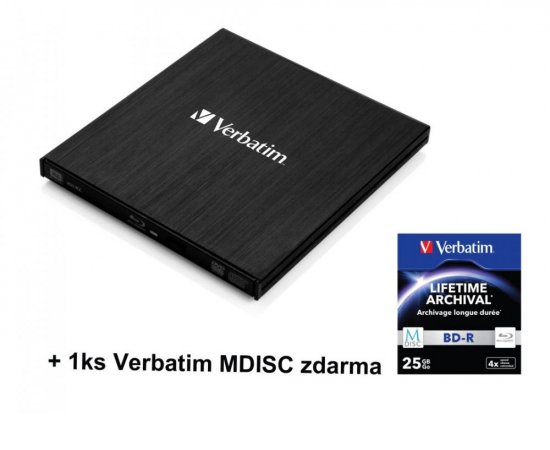 Blu-ray Externí mechanika, USB 3.0, černá, Verbatim